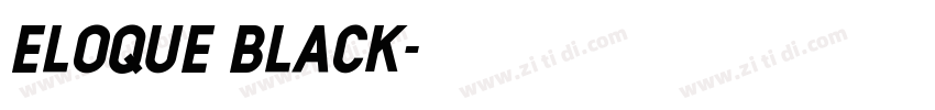 Eloque Black字体转换
